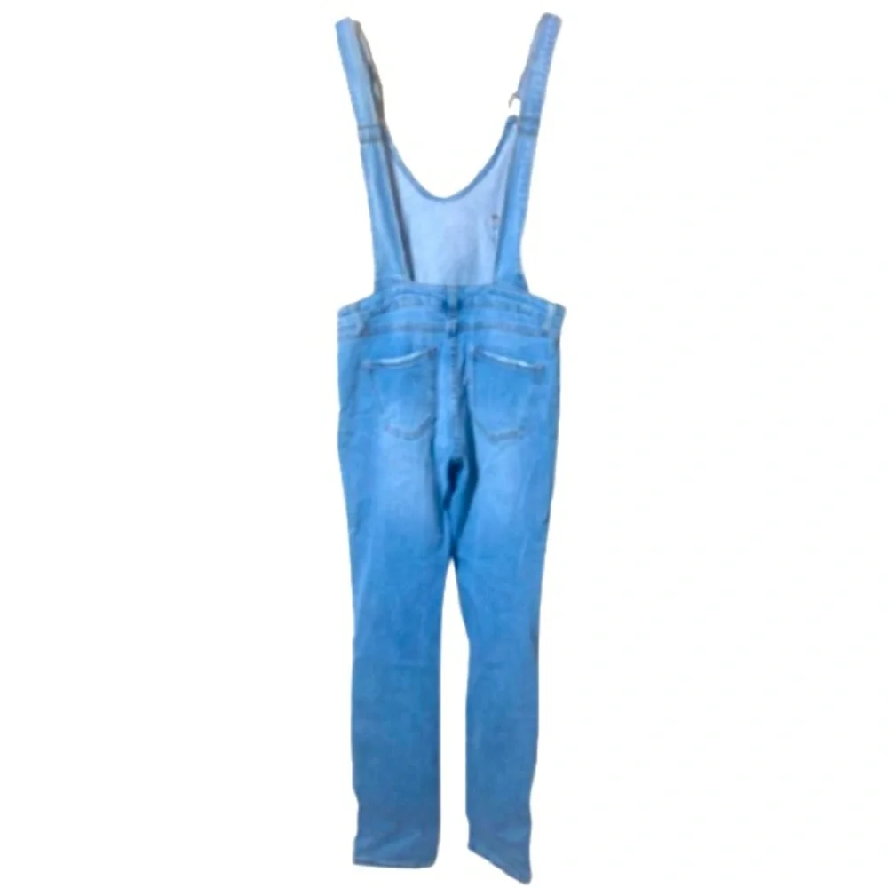 Distressed Denim Jeans Overalls - Picture 7 of 9